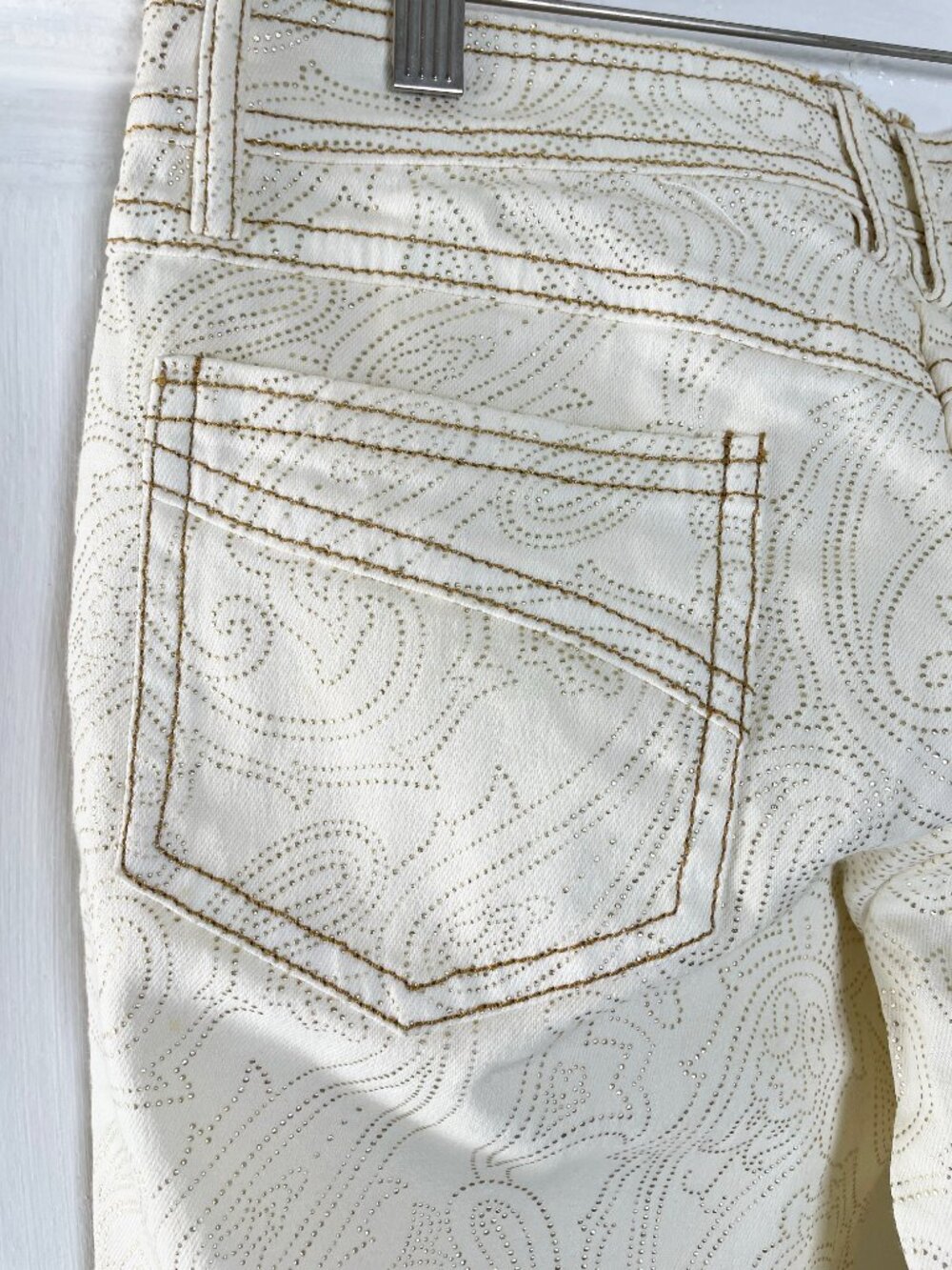 Cache Vintage Gold Embossed Textured Women's Pants | Size 2 | EUC - Picture 9 of 15
